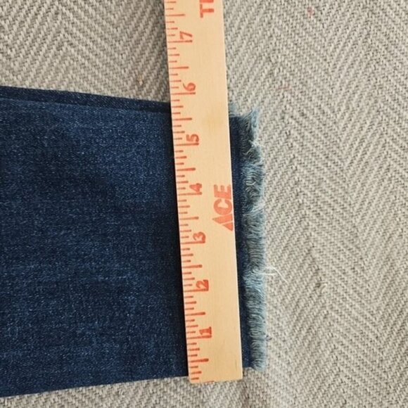 Nordstrom BP. Raw Hem Jeans Ladies Size 18 Dark Wash Button Front New With Tags - Picture 9 of 16